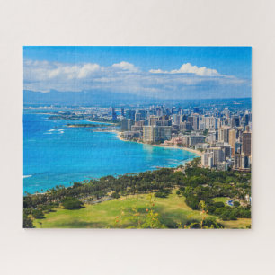 Honolulu, Hawai, Waikiki Beach. Jigsaw Puzzle