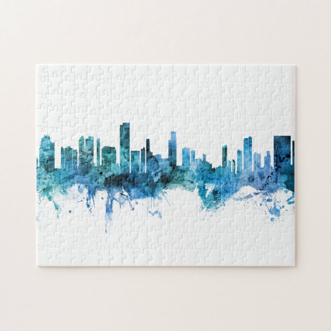 Honolulu Hawaii Skyline Jigsaw Puzzle (Horizontal)