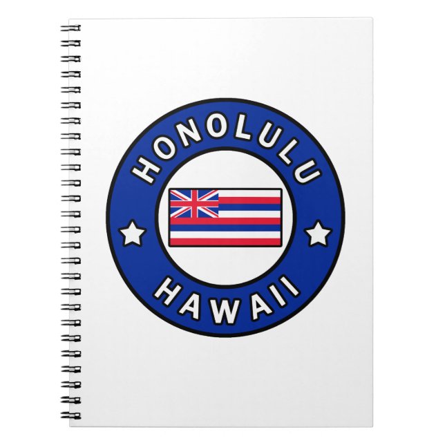 Honolulu Hawaii Spiral Notebook (Front)