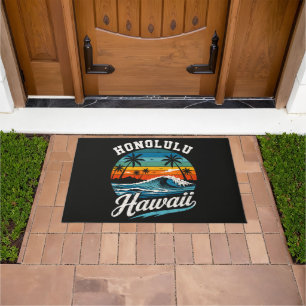 Honolulu Hawaii Surf Sunset Doormat