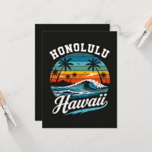 Honolulu Hawaii Surf Sunset Invitation