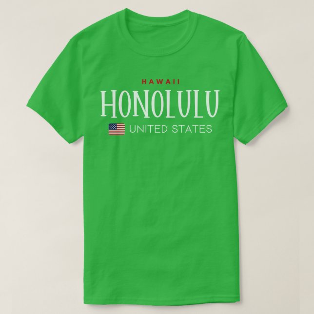 Honolulu Hawaii United States TShirt 1 (Design Front)