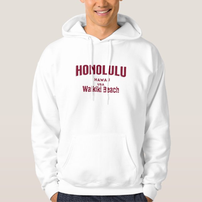 Honolulu, Hawaii, USA Hoodie (Front)