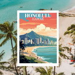 Honolulu, Hawaii: Vintage Travel Postcard<br><div class="desc">Immerse yourself in the tropical beauty of Honolulu, Hawaii, with this vintage postcard showcasing its pristine beaches, turquoise waters, and iconic volcanic peaks. As the vibrant heart of the Hawaiian Islands, Honolulu offers a mix of natural wonders and rich Polynesian culture. With its retro design, this postcard invites you to...</div>