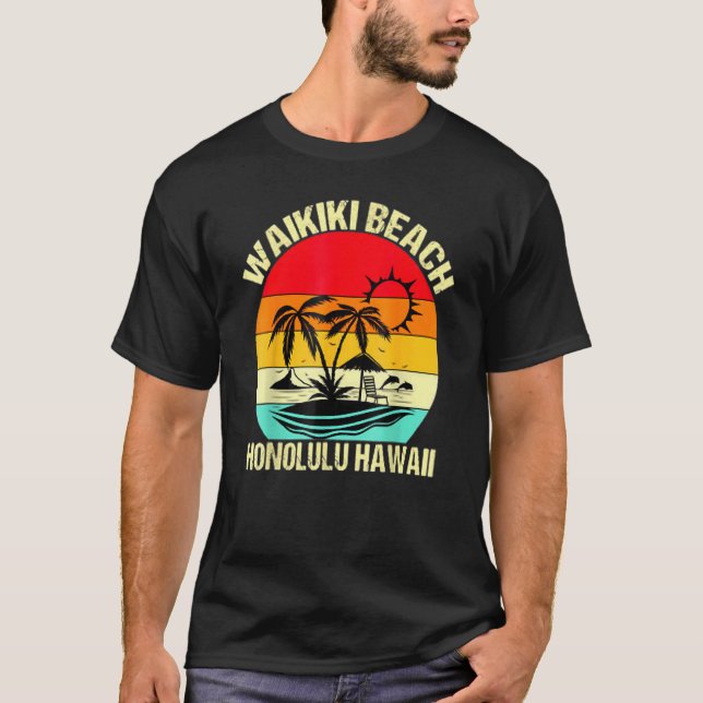 Honolulu Hawaii Waikiki Beach Family Summer Vacati T-Shirt (Front)