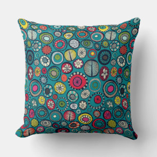 Honolulu hoops blue cushion