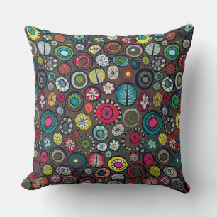 Honolulu hoops brown cushion