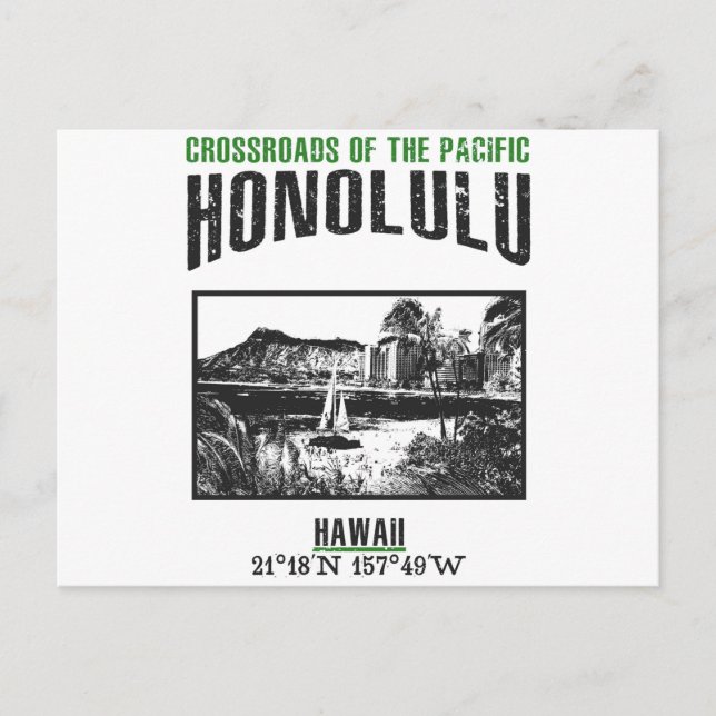Honolulu Postcard (Front)