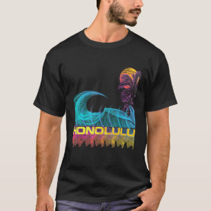 Honolulu  Retro 80s Style Vintage Vaporwave Surf T-Shirt