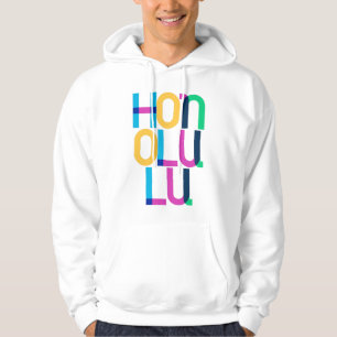 Honolulu United States Pop Art Letters Hoodie