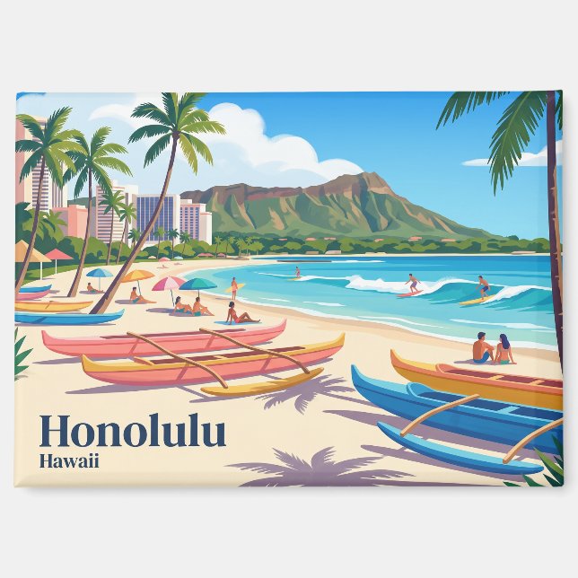 Honolulu USA Magnet (Front)