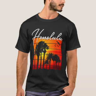Honolulu Vacation Souvenir Hawaii Summer Sunset Pa T-Shirt