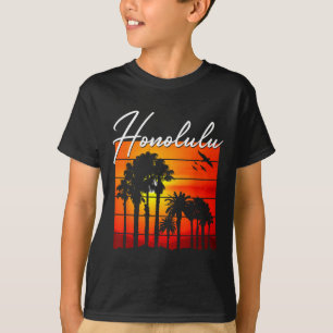 Honolulu Vacation Souvenir Hawaii Summer Sunset Pa T-Shirt
