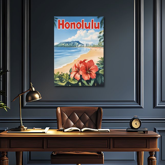 Honolulu Vintage Travel Poster (Creator Uploaded)