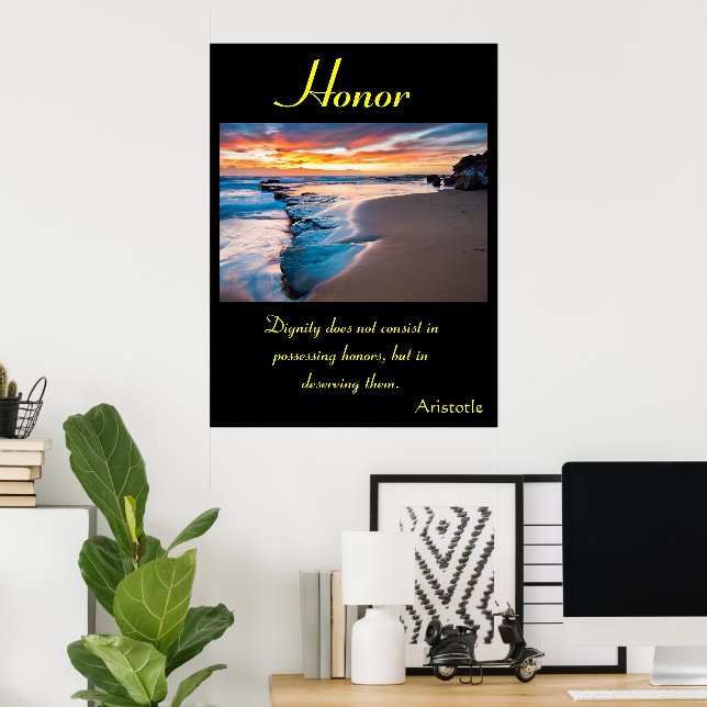 Honor Flourishes Amidst Nature’s Vast Seascape Poster (Home Office)