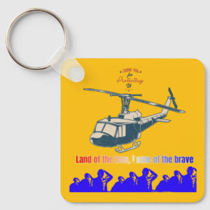 Honor in every thread light orange yellow key ring