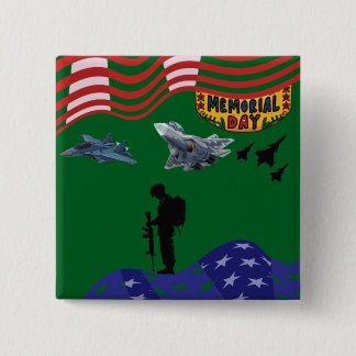 Honor on memorial day hunter green 15 cm square badge