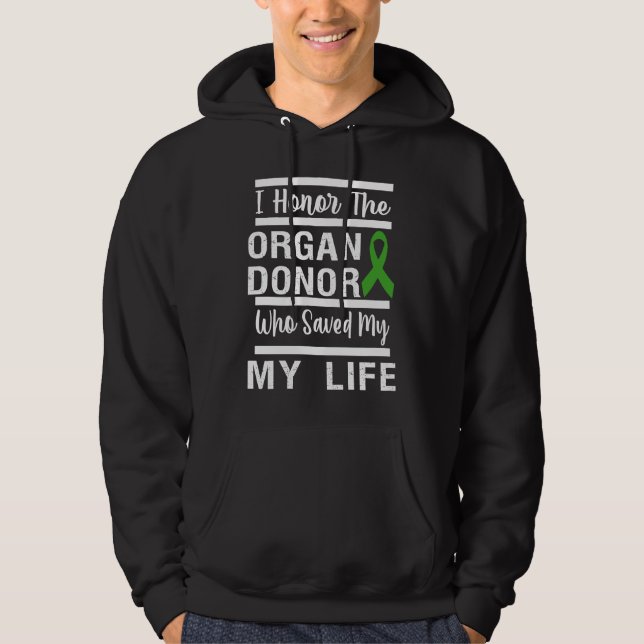 honor organ donor dad mom greatful donate life kid hoodie (Front)