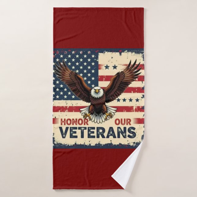  Honor Our Veterans Bathroom Towel Set (Bath Towel)