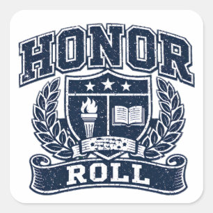 Honor Roll – Academic Excellence College Square Sticker