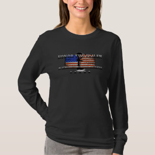 Honor The Fallen Thank The Living USA Flag Memoria T-Shirt