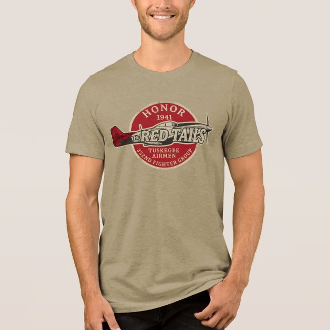 Honor the Red Tails Tri-Blend Shirt (Front)