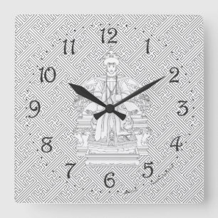Honorable Ancestor Square Wall Clock