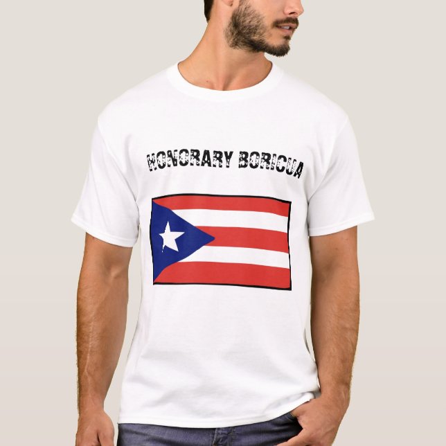 Honorary Boricua-blanco T-Shirt (Front)