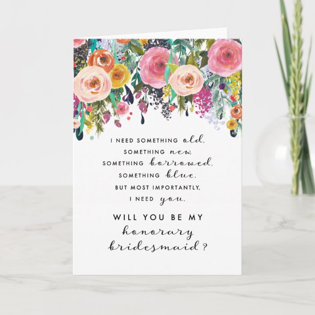 Honorary Bridesmaid Proposal Card - Ashley (Front)
