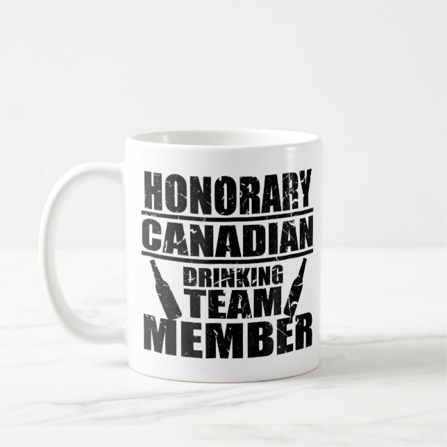 Honorary Canadian Drinking Team Member Canada Day  Coffee Mug (Left)
