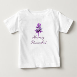 "Honorary Flower Girl" Purple Lily Bouquet (a) Baby T-Shirt