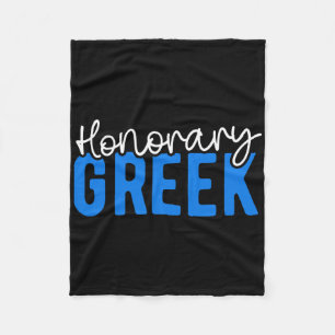 Honorary Greek Funny Greece Flag Greek American Gr Fleece Blanket