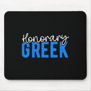 Honorary Greek Funny Greece Flag Greek American Gr Mouse Pad