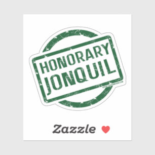 "Honorary Jonquil" sticker, green
