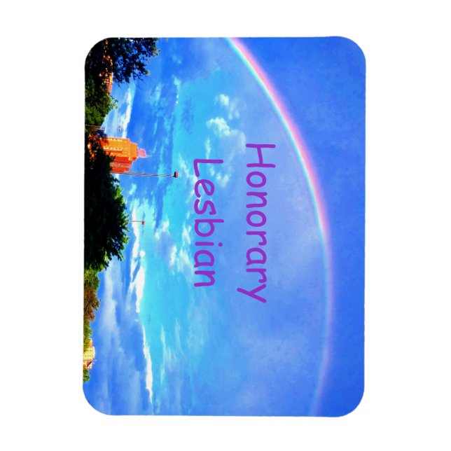 Honorary Lesbian Rainbow magnet (Vertical)