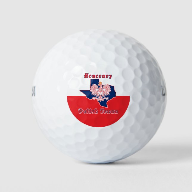 Honorary Polish Texan Golf Balls (Front)
