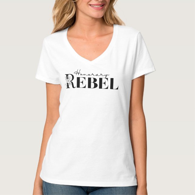 Honorary Rebel V-neck T-Shirt (Front)