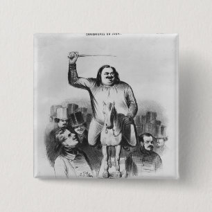 Honore de Balzac 15 Cm Square Badge