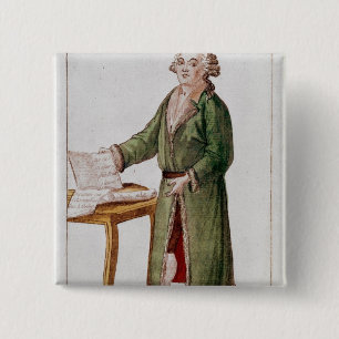 Honore Gabriel Riqueti Mirabeau 15 Cm Square Badge