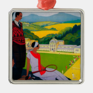 Honore Les Bains Vintage PosterEurope Metal Tree Decoration