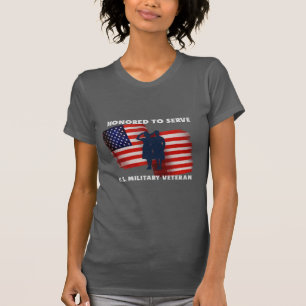 Honored To Serve, US Military Veteran T-Shirt