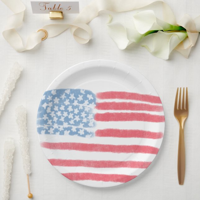 Honoring Heroes | Veterans Day Celebration Paper Plate (Wedding)