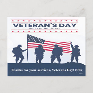Honoring Our Veterans with Gratitude and Respect 2 Holiday Postcard