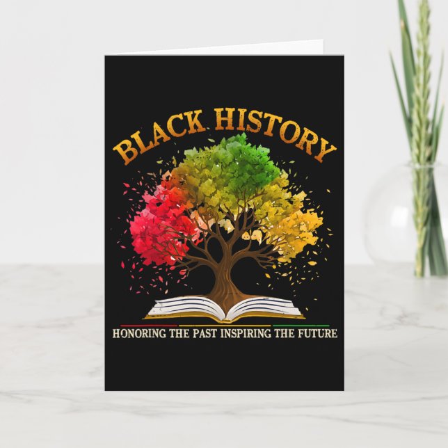 Honoring Past Inspiring Future Black History Month Card (Front)