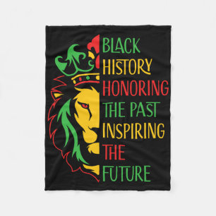 Honoring Past Inspiring Future Men Women Black His Fleece Blanket