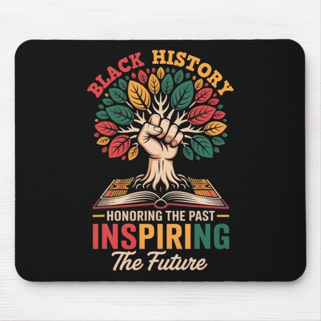 Honoring Past Inspiring Future Men Women Black His Mouse Pad (Front)