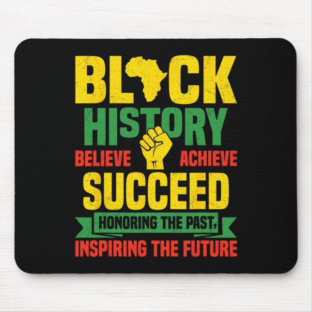 Honoring Past Inspiring Future Men Women Black His Mouse Pad (Front)