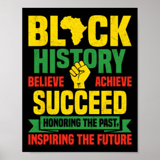 Honoring Past Inspiring Future Men Women Black His Poster