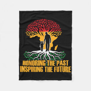 Honoring The Past Father Dad Son Black History Mon Fleece Blanket