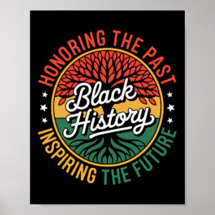 Honoring The Past Inspiring The Future, Black Hist Poster